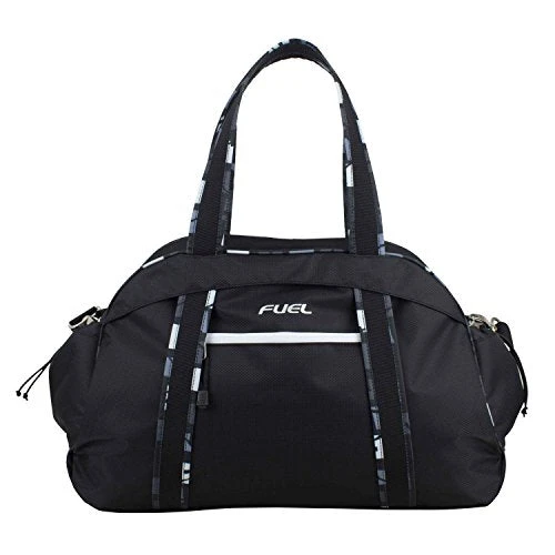 Fuel Sport Carryall Duffel For Gym, Travel Or Weekend Gateway, Black With White Zippers 6 Fuel Sport Carryall Duffel For Gym, Travel Or Weekend Gateway, Black With White Zippers - Image 4