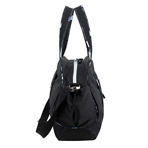 Fuel Sport Carryall Duffel For Gym, Travel Or Weekend Gateway, Black With White Zippers 7 Fuel Sport Carryall Duffel For Gym, Travel Or Weekend Gateway, Black With White Zippers - Image 5