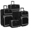 U.S. Traveler New Yorker Lightweight Softside Expandable Travel Rolling Luggage Set, Black/Grey, 4-Piece (15/21/25/29) -Travelpro Eagle Store 41w qUhiGTL