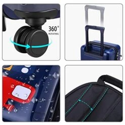 IPlay, ILearn Kids Carry On Luggage Set, 18" Hardside Rolling Suitcase W/ Spinner Wheels, Hard Shell Travel Luggage W/ Backpack For Boys Toddlers Children 12 IPlay, ILearn Kids Carry On Luggage Set, 18" Hardside Rolling Suitcase W/ Spinner Wheels, Hard Shell Travel Luggage W/ Backpack For Boys Toddlers Children -Travelpro Eagle Store 5157s7 WDpL