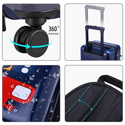 IPlay, ILearn Kids Carry On Luggage Set, 18" Hardside Rolling Suitcase W/ Spinner Wheels, Hard Shell Travel Luggage W/ Backpack For Boys Toddlers Children 7 IPlay, ILearn Kids Carry On Luggage Set, 18" Hardside Rolling Suitcase W/ Spinner Wheels, Hard Shell Travel Luggage W/ Backpack For Boys Toddlers Children - Image 5