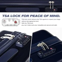 Coolife Luggage Suitcase Expandable (only 28”) ABS+PC Spinner Suitcase With TSA Lock Carry On 20 In 24in 28in -Travelpro Eagle Store 51R piwU2dL