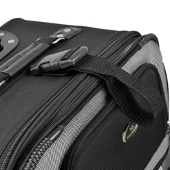 U.S. Traveler New Yorker Lightweight Softside Expandable Travel Rolling Luggage Set, Black/Grey, 4-Piece (15/21/25/29) -Travelpro Eagle Store 51ZEorgDWvL