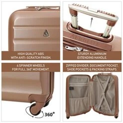 Large Capacity Maximum Allowance 22x14x9 Airline Approved By Delta United Southwest & More Carry On Luggage Bag | Rolling Travel Suitcase | Lightweight Small Hard Shell Trolley | 19.3x14x9in Body Size -Travelpro Eagle Store 51h09oBsEiL