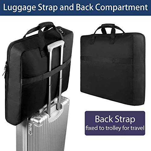Garment Bags For Travel, Carry On Garment Bag For Business Trips With Shoulder Strap, Mancro Waterproof Foldable Luggage Hanging Suit Bags Gift For Men Women, 2 In 1 Suitcase For Coats, Suits (Black) 5 Garment Bags For Travel, Carry On Garment Bag For Business Trips With Shoulder Strap, Mancro Waterproof Foldable Luggage Hanging Suit Bags Gift For Men Women, 2 In 1 Suitcase For Coats, Suits (Black) - Image 3