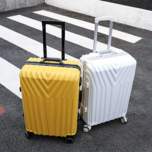 New Aluminum Frame Rolling Luggage Women Travel Bag Trolley Suitcase Carry On Luggage,Silver,24 5 New Aluminum Frame Rolling Luggage Women Travel Bag Trolley Suitcase Carry On Luggage,Silver,24 - Image 4