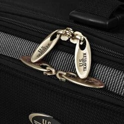 U.S. Traveler New Yorker Lightweight Softside Expandable Travel Rolling Luggage Set, Black/Grey, 4-Piece (15/21/25/29) -Travelpro Eagle Store 61MiuHTtCFL
