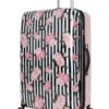 Betsey Johnson 30 Inch Checked Luggage Collection - Expandable Scratch Resistant (ABS + PC) Hardside Suitcase - Designer Lightweight Bag With 8-Rolling Spinner Wheels (Stripe Roses) 1 Betsey Johnson 30 Inch Checked Luggage Collection - Expandable Scratch Resistant (ABS + PC) Hardside Suitcase - Designer Lightweight Bag With 8-Rolling Spinner Wheels (Stripe Roses) -Travelpro Eagle Store 81PjCe5mImL