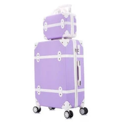Carrylove Women Spinner Abs Retro Luggage 20"22"24"26" Trolley Bag -Travelpro Eagle Store Carrylove women spinner abs retro luggage 20 22 24 26 trolley bag vintage suitcase set on.jpg 640x640 1692923e d6fc 4f25 aaeb 83a9318258ed