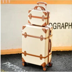 Carrylove Women Spinner Abs Retro Luggage 20"22"24"26" Trolley Bag -Travelpro Eagle Store Carrylove women spinner abs retro luggage 20 22 24 26 trolley bag vintage suitcase set on.jpg 640x640 47917307 effb 4eb8 afbd 2b1d6c523b9a