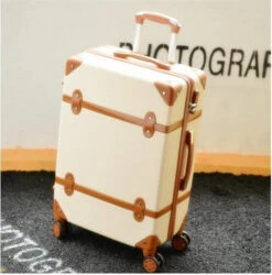 Carrylove Women Spinner Abs Retro Luggage 20"22"24"26" Trolley Bag -Travelpro Eagle Store Carrylove women spinner abs retro luggage 20 22 24 26 trolley bag vintage suitcase set on.jpg 640x640 5d213d4a b4af 4b93 b2c0 0b1274bdd926
